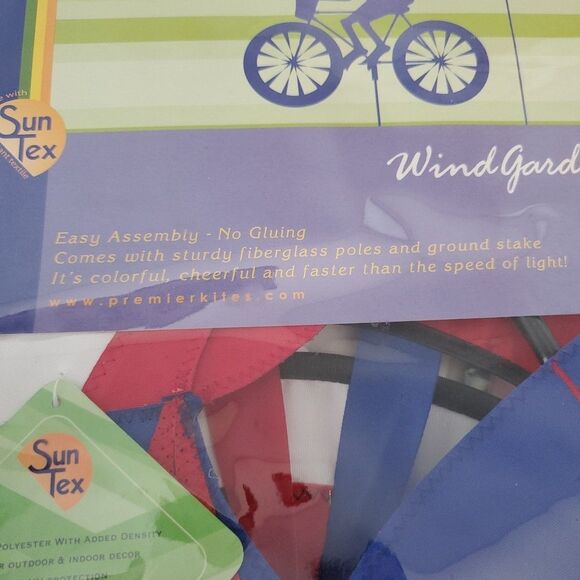 Premier Kites Uncle Sam 20" Bicycle Spinner Red White Blue Wind Garden SKU 25997 - Picture 3 of 9